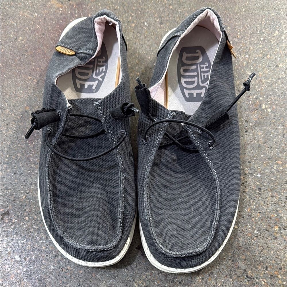 Hey Dude Black Loafers Slip-Ons Casual
